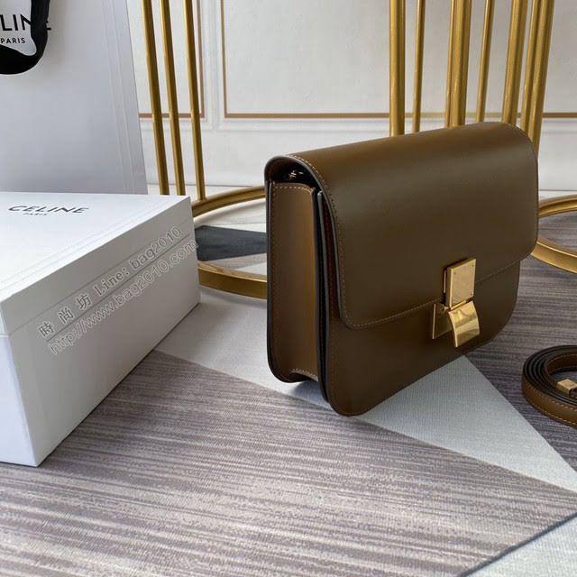 Celine女包 賽琳全新升級手搓紋系列 Celine box豆腐包 Celine單肩斜挎女包 78008  slyd2102